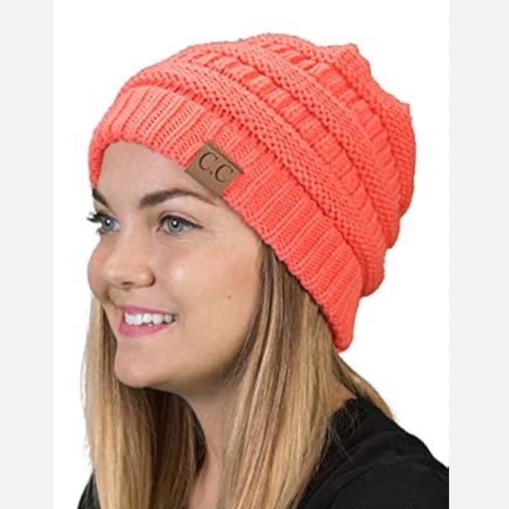 C.C Coral Knit Beanie hat
